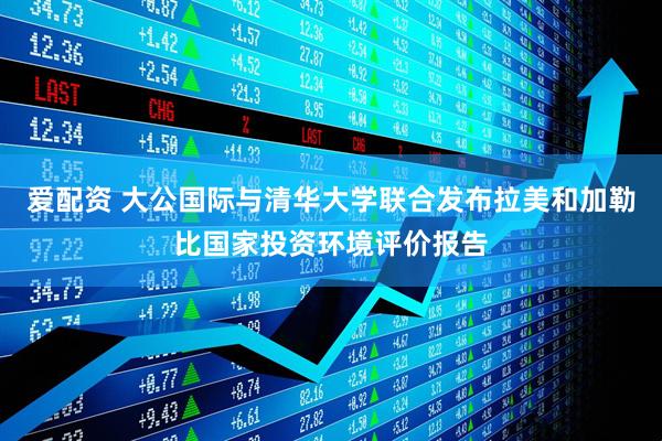 爱配资 大公国际与清华大学联合发布拉美和加勒比国家投资环境评价报告
