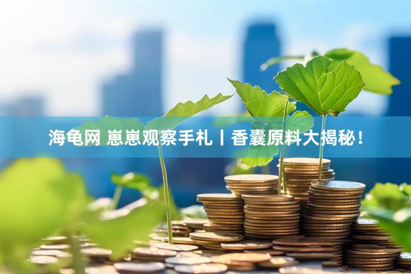 海龟网 崽崽观察手札丨香囊原料大揭秘！