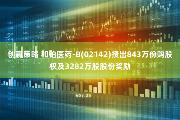 创赢策略 和铂医药-B(02142)授出843万份购股权及3282万股股份奖励
